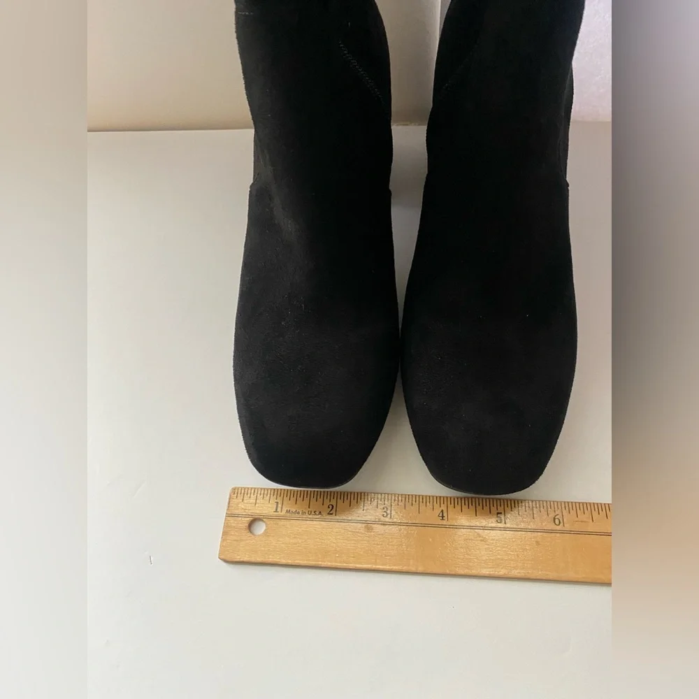 Nine West Blocky 02 black suede thigh high over the knee boots 8.5